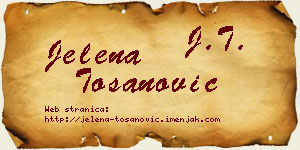 Jelena Tošanović vizit kartica